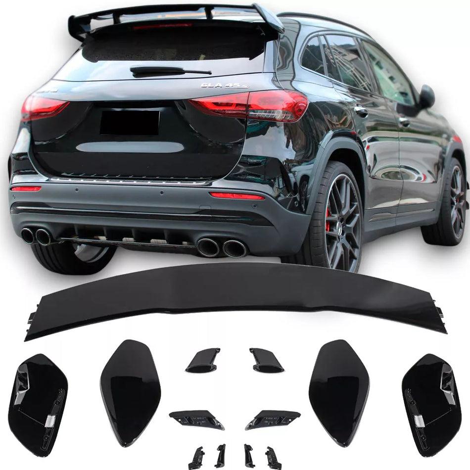 SPOILER SPOILER TETTO ALA POSTERIORE NERO PER MERCEDES CLASSE H247 GLA