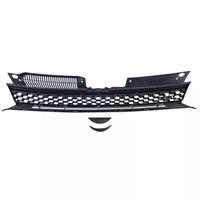 Griglia a nido d'ape senza emblema + griglia paraurti LUCIDA per VW Golf 6 08-13