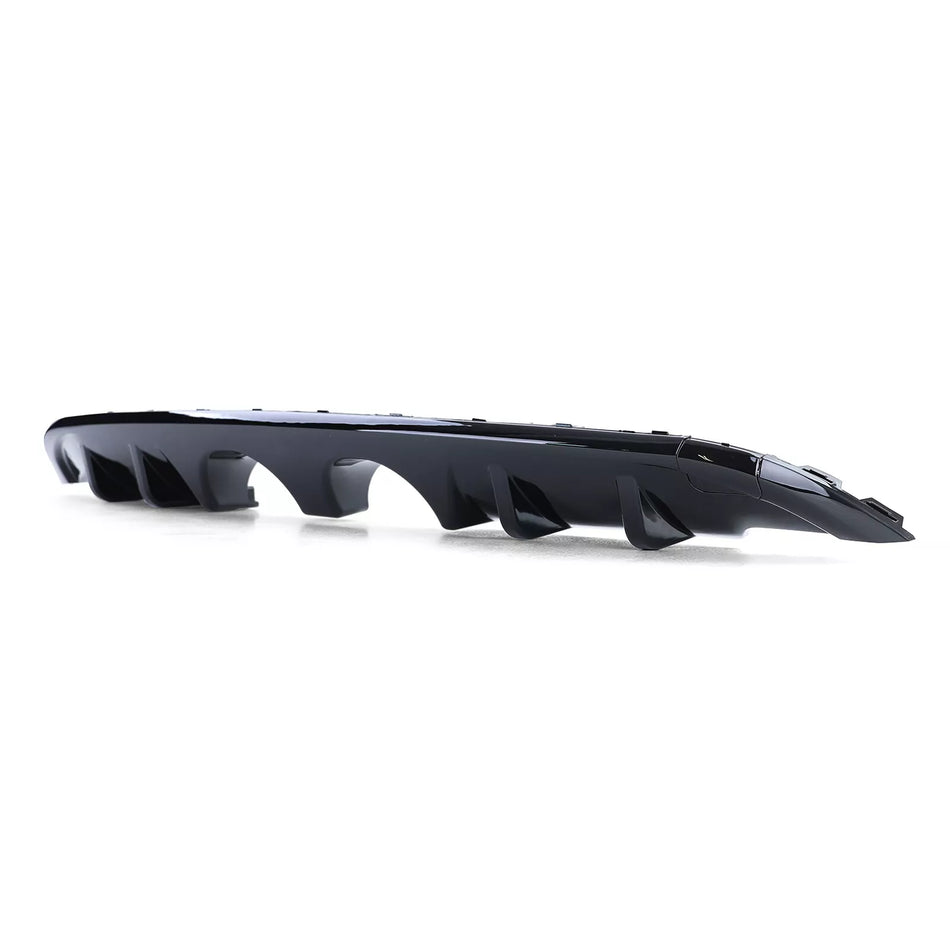 Diffusore posteriore doppio tubo centrale Nero per VW Golf 6 1K 08-13