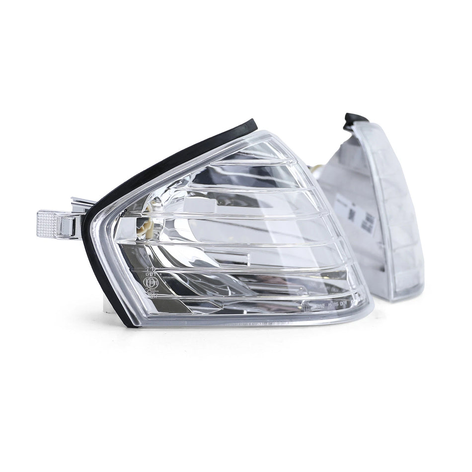 Coppia frecce vetro trasparente cromate per Mercedes SL R129 89-01