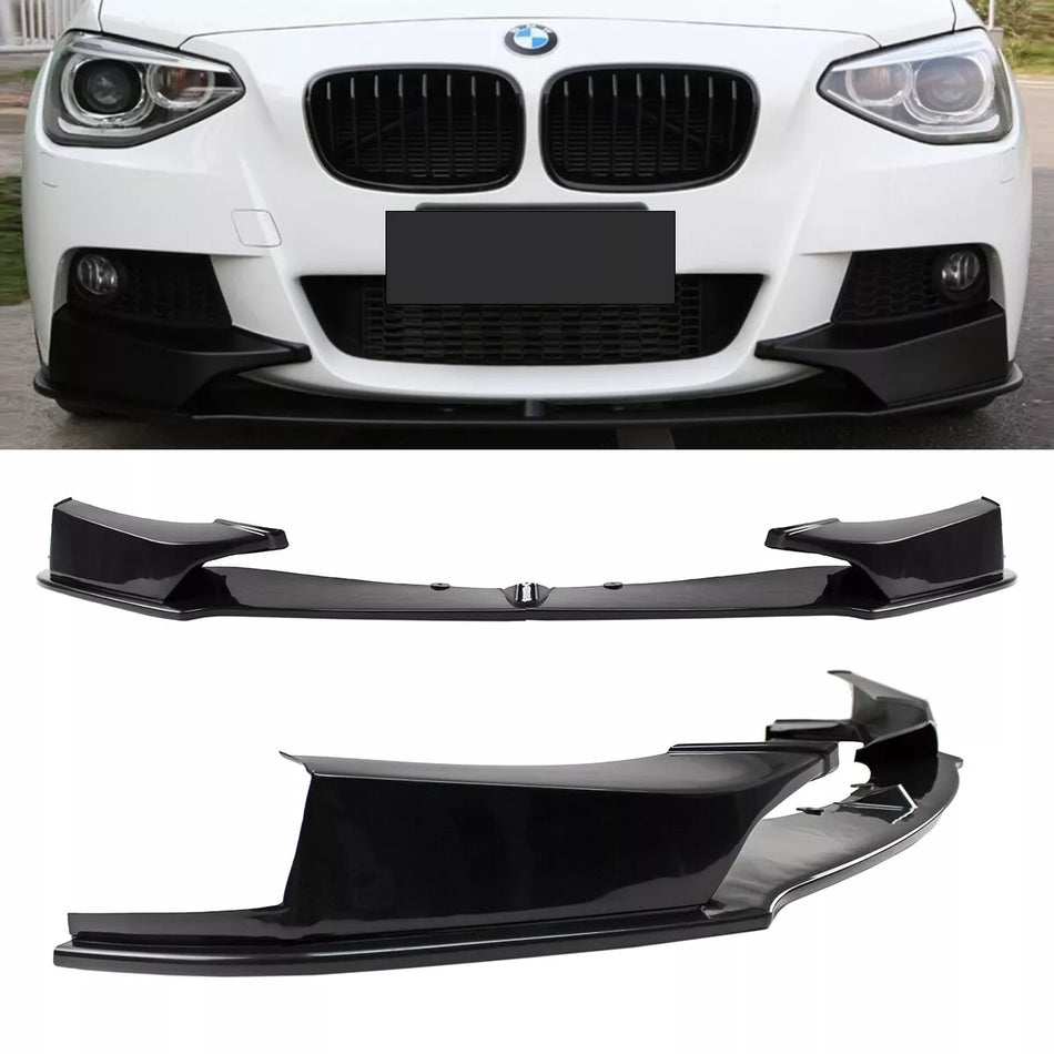 Spoiler anteriore lama anteriore Nero per BMW F20 F21 prefacelift 11-15