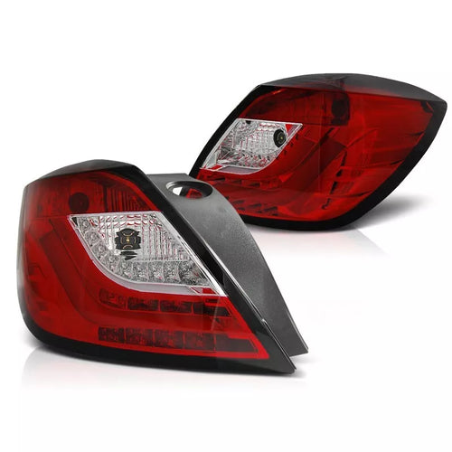 Fanali posteriori LED per Opel Astra H GTC (3 porte) 2004-2009 in rosso/chiaro
