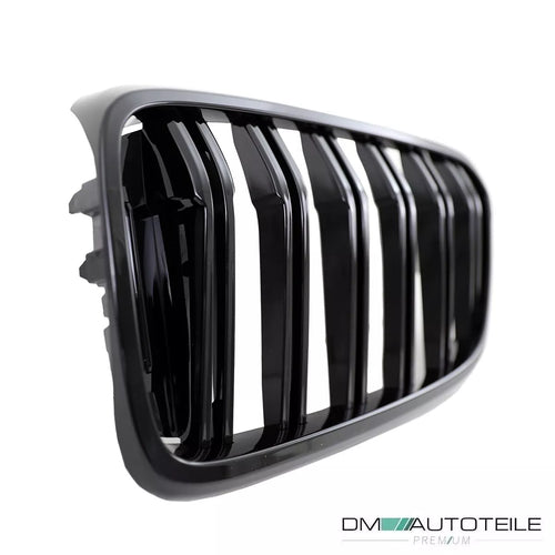 Griglia nera lucida doppia barra per BMW Serie 6 GT G32 LCI 2020>