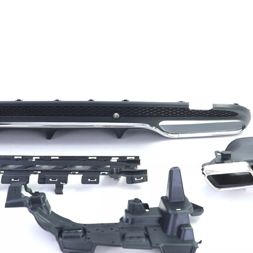 Diffusore Posteriore Sport Terminali Cromati Mercedes C W205 S205 Berlina 14-18