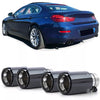 terminali 90 mm sport carbonio nero adatti per BMW Serie 6 F12 F13 da 11