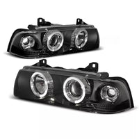 Fari Angel Eyes LED Nero per BMW Serie 3 E36 1990 al 1999