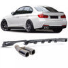 Diffusore posteriore carbonio + terminale doppio cromato BMW F30 F31 316 318 320