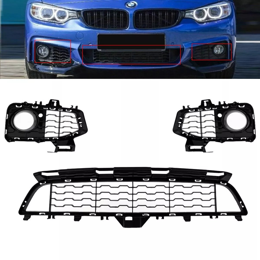 Set griglia paraurti Nero Lucido per BMW F32 F36 F36 F36 M pacchetto