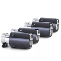 terminali 90 mm sport carbonio nero adatti per BMW Serie 5 F10 F11 10-16