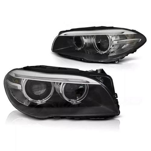 Faro Xenon LED Angel Eyes indicatori di direzione per BMW Serie 5 F10/F11 Nero