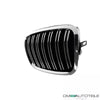 Set Griglia doppia barra Nero Lucido per BMW X5 E70 X6 E71 E72 06-13