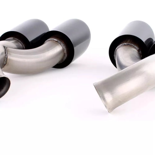 Doppio tubo terminali effetto GTS nero per Porsche Cayenne 92A Facelift 14-17