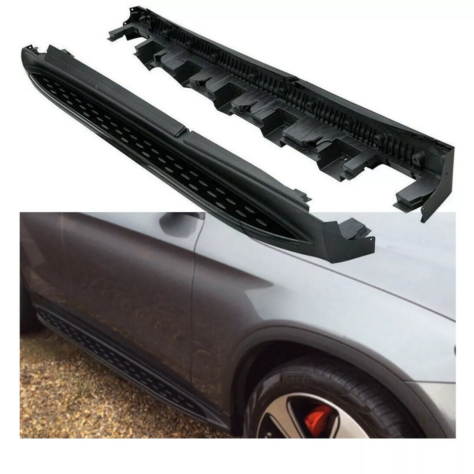 Piedi barra ingresso alluminio Nero  per Mercedes GLC X253 C253