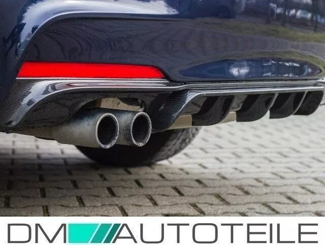 Diffusore posteriore Nero 2 tubi per BMW F30 F31 M Sport
