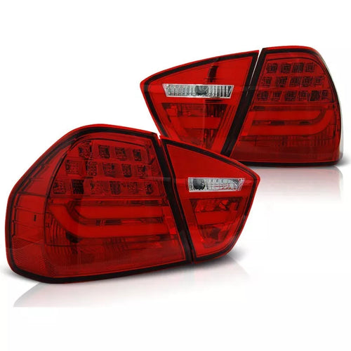 Fanali posteriori LED con frecce LED per BMW Serie 3 E90 2005-2008 rosso chiaro