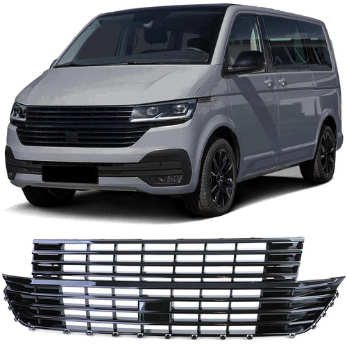 Griglia senza emblema nera lucida per VW T6.1 Bus+Transporter Facelift dal 19