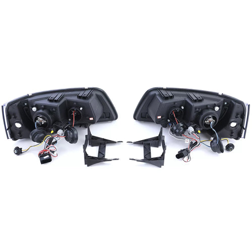 Faro proiettore + luce diurna a LED ottica nero per VW Transporter Bus T5 03-09