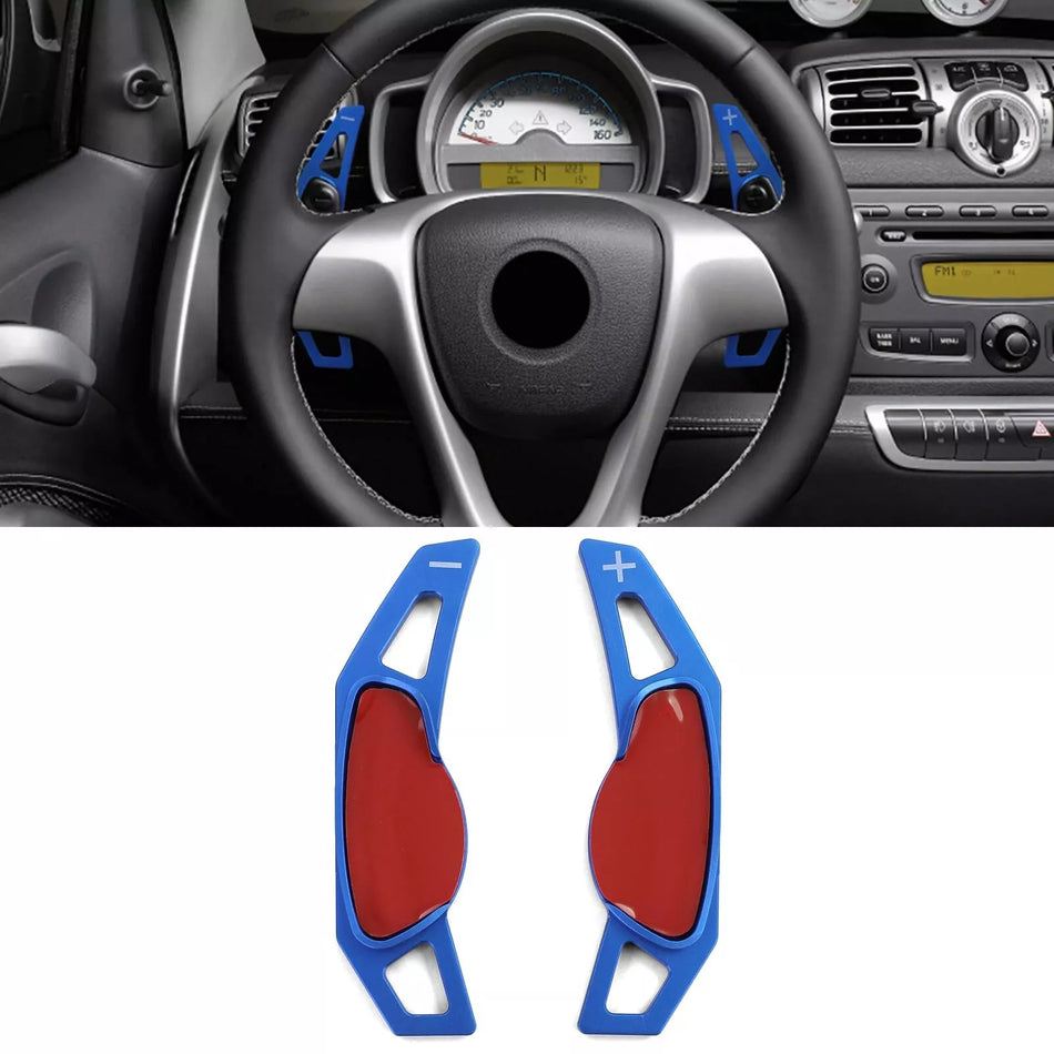 Palette prolunga alluminio blu per Smart ForTwo 451 Coupe Cabrio 09-19