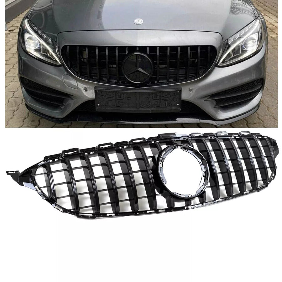 Griglia nera per Mercedes C-Kl. W205 S205 Mopf Sport-Panamericana