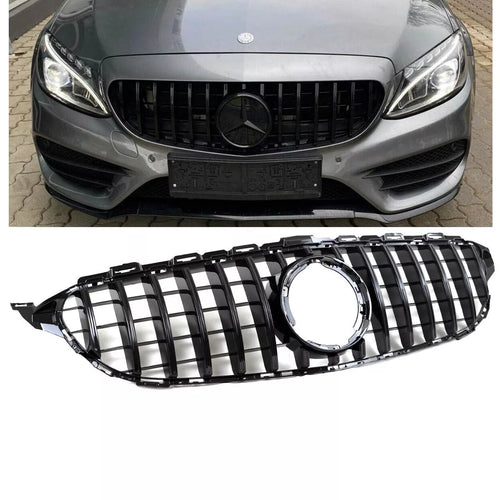 Griglia nera per Mercedes C-Kl. W205 S205 Mopf Sport-Panamericana