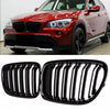 per BMW X1 E84 SPORT GRIGLIA RADIATORE DOPPIA BARRA LUCIDA NERO