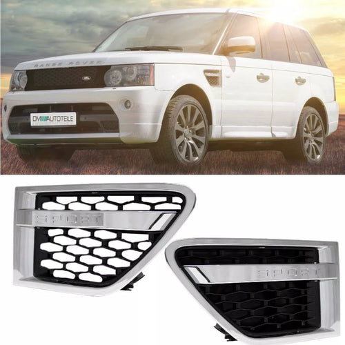 SET Range Rover FACELIFT L320 Griglia Parafango Nero Cromo Lucido 10-13