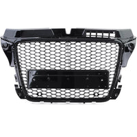 Griglia Sport a nido d'ape nera lucida senza emblema per Audi A3 8P 08-13
