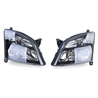 Kit fari in vetro trasparente nero adatti, per Opel Vectra C + Signum 2002-2005