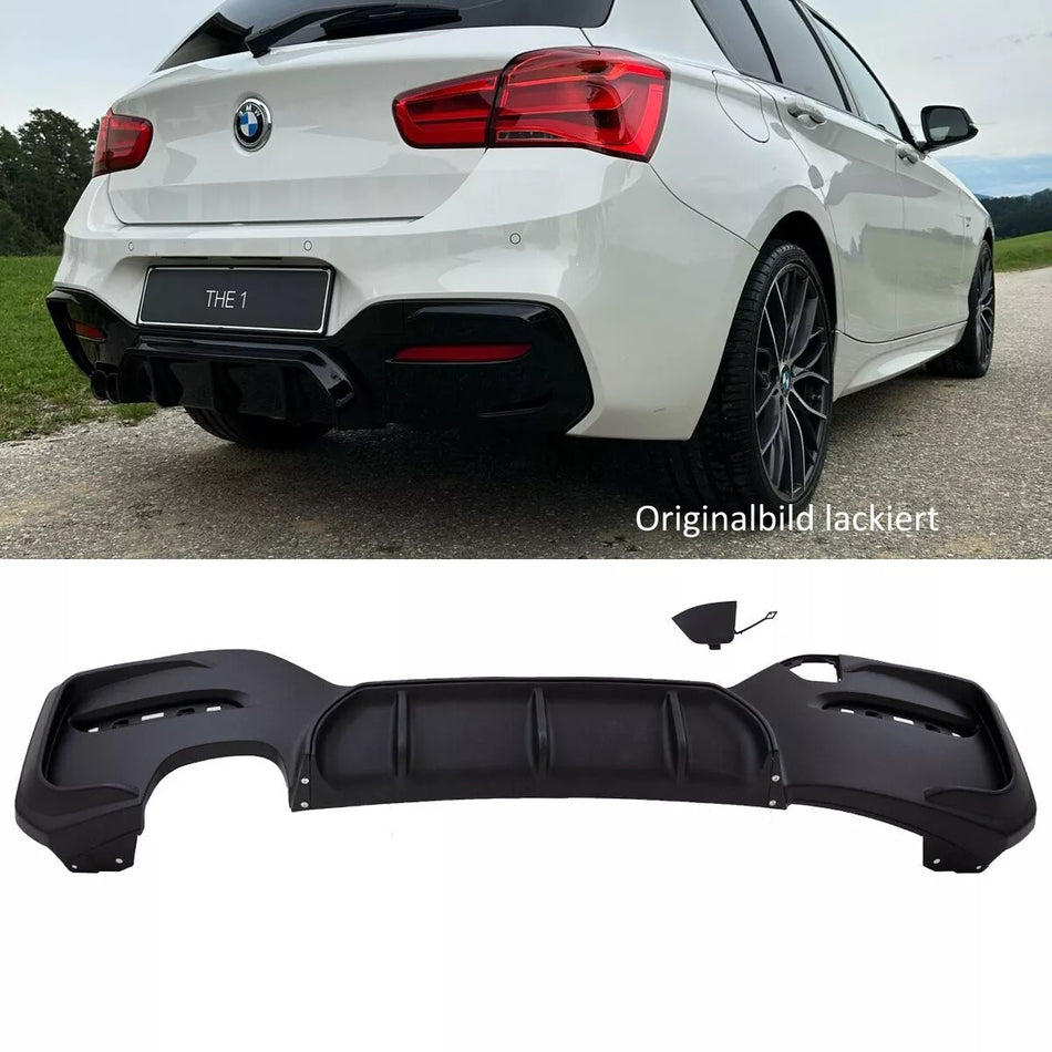 Diffusore Competition Nero Opaco 2 tubi per BMW F20 F21 M LCI
