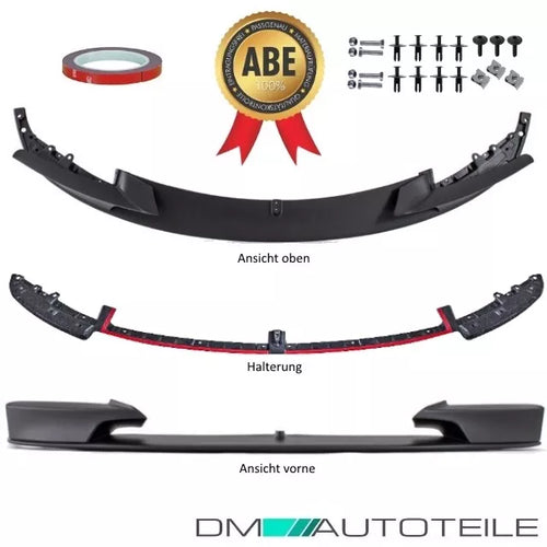 Frontspoiler passt für BMW 3er F30 F31 M-Paket Lippe Schwarz