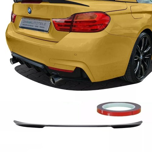 Spoiler Posteriore bagagliaio Nero Lucido per BMW Serie 4 F33 cabriolet non M4