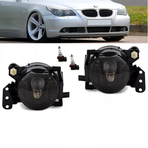 Coppia fendinebbia vetro HB4 Smoke Nero per BMW E60 E61 03-07 +E90 E91