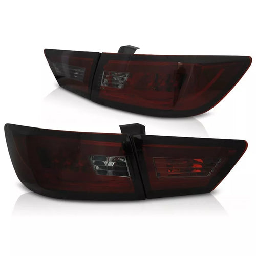 Fanali Posteriori LED Lightbar per Renault Clio IV (4) 2013-2016 rosso/fumo