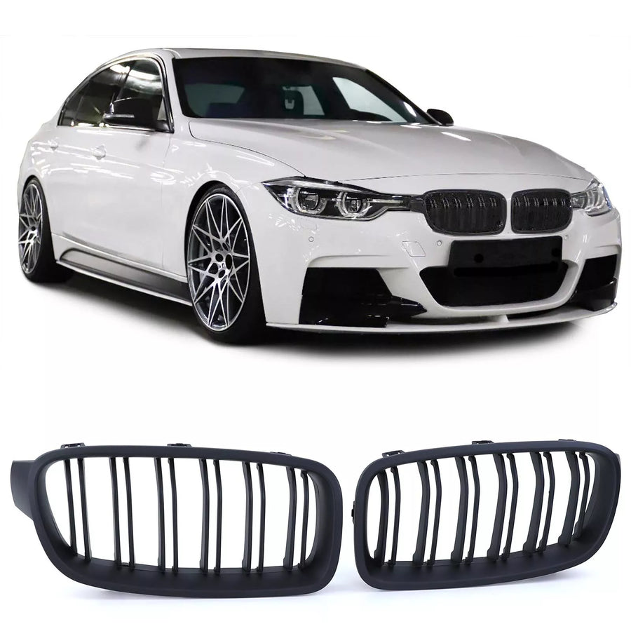 Griglia Sport doppia barra prestazioni opaca per BMW Serie 3 F30 F31 11-19
