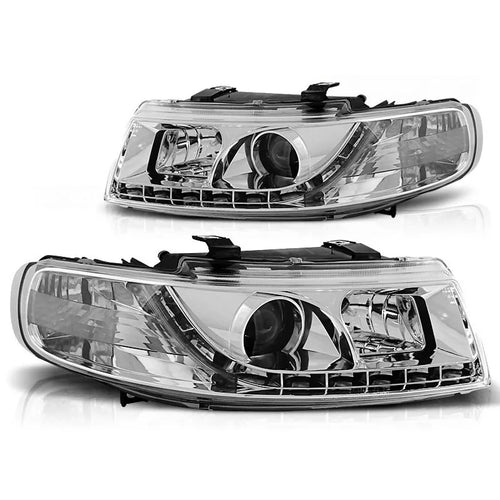 Fari Guida diurna LED Cromati per Seat Leon/Toledo 99-04