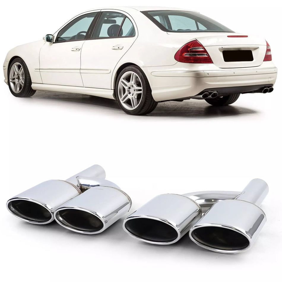 terminali Sportivi Acciaio Inox, per Mercedes W204 W211 W164 W166 W221 R230