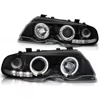 Fari Angel Eyes LED Nero per BMW E46 Coupe 1999-2003