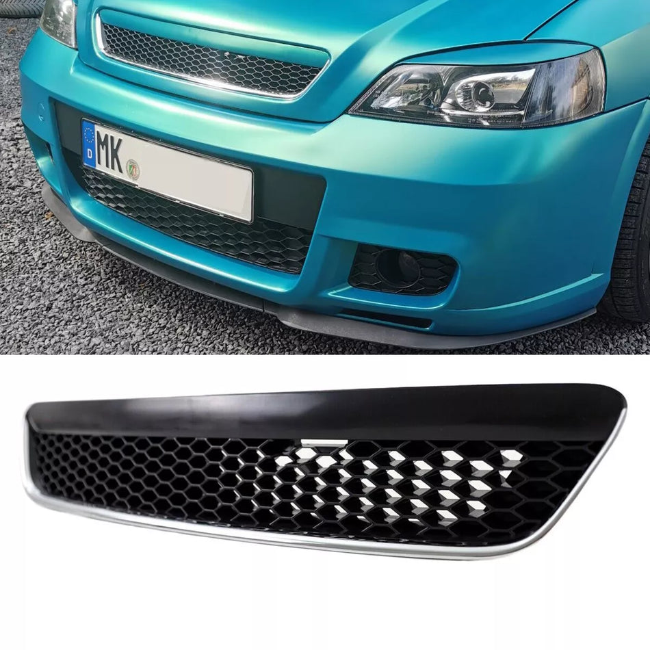 Opel Astra G griglia anteriore Nido d'Ape Nero Opaco cromo + OPC II 97-07