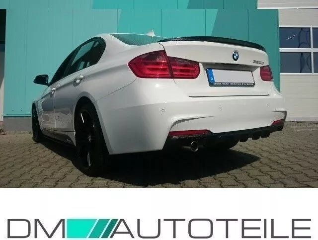 Attacco posteriore diffusore Nero 1 tubo per BMW Serie 3 F30 F31 M Sport