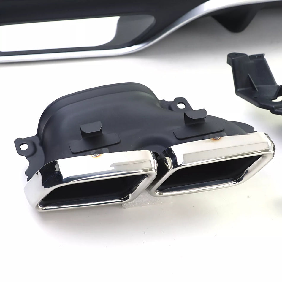 Kit diffusore posteriore + terminali cromati per Mercedes GLS X166 15-19