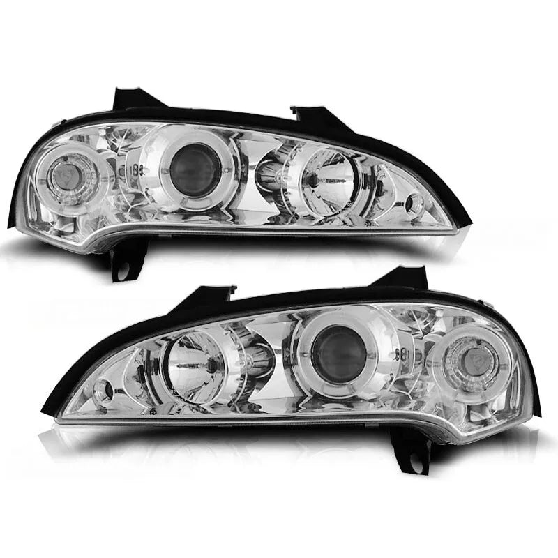 Fari Angel Eyes LED cromati per Opel Tigra A 1994 al 2000