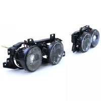 Coppia fari neri fumo adatti per BMW Serie 5 E34 88-95 Serie 7 E32 88-94