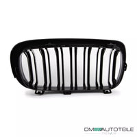 per BMW X5 F15/X6 F16 anno 13-17 doppia barra griglia Nero Lucido