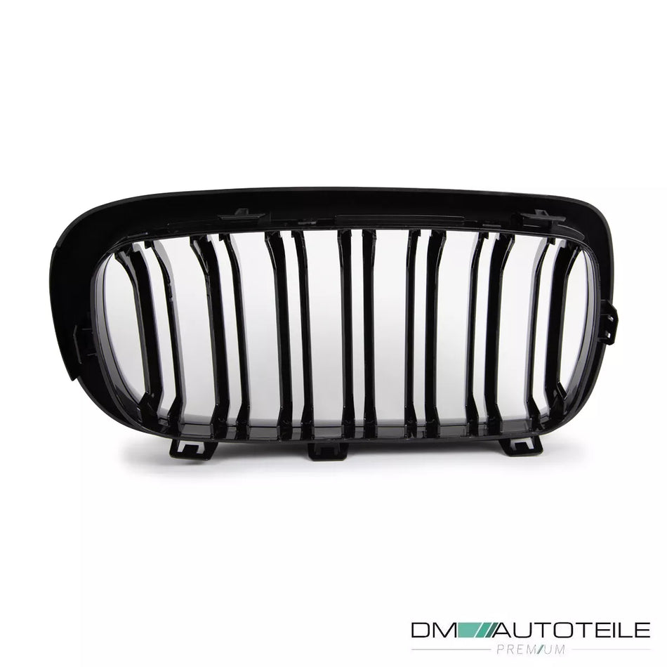 per BMW X5 F15/X6 F16 anno 13-17 doppia barra griglia Nero Lucido