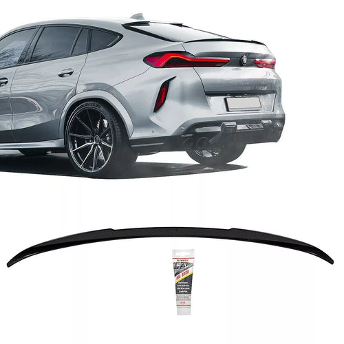 Spoiler Posteriore bagagliaio effetto carbonio per BMW X6 G06