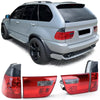 Luci posteriori vetro trasparente rosso nero fumo adatte per BMW X5 E53 99-03