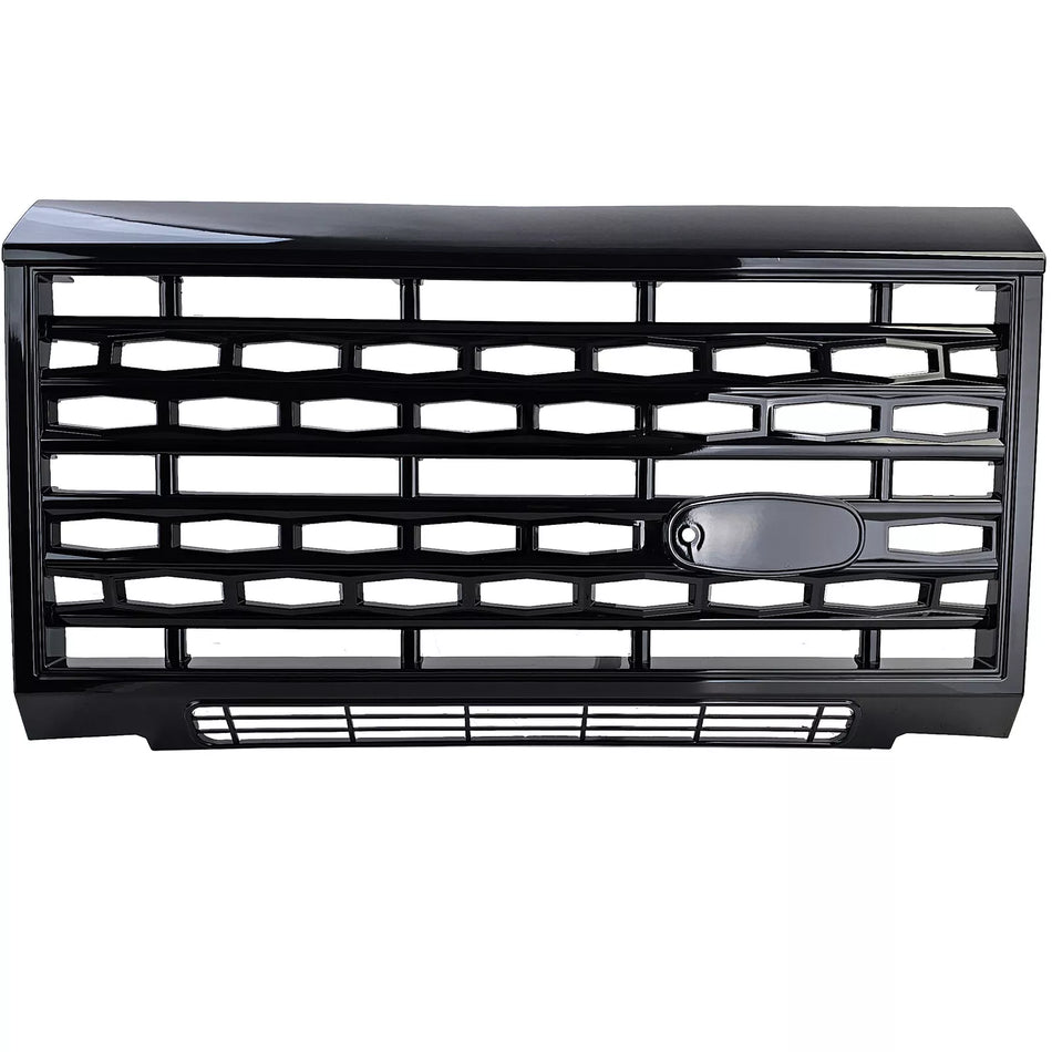 Griglia radiatore nera lucida adatta per Land Rover Defender LD 90 110 2007-2015