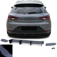 Inserto diffusore posteriore splitter Nero per Seat Leon 3 5F Cupra 12-16