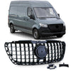 Griglia anteriore Sport nera lucida per Mercedes Sprinter W907 910 dal 18