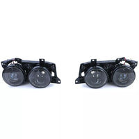 Coppia fari neri fumo adatti, per BMW Serie 5 E34 88-95 Serie 7 E32 88-94